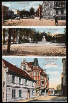 Stolp: Banhofstrasse, plac Bismarcka, Goldstrasse i gościniec Klosego