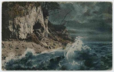 Poczt&oacute;wka, Ostseebad Zoppot, Uferpartie bei Adlershorst