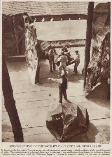 Rycina Zoppot. Opera Haus, budowa dekoracji scenicznej