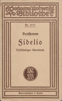 Libretto : Nr. 2555 Beethoven , Fidelio