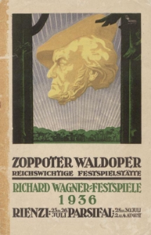 Broszura Zoppoter Waldoper. Richard Wagner. Festspiele. Rienzi. Parsifal