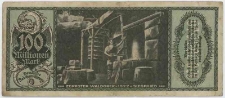 Banknot o nominale 100 milion&oacute;w marek