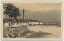 Poczt&oacute;wka fotograficzna, Zoppot. Widok na plażę w stronę Orłowa