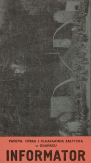 Informator państwowej Opery i Filharmonii w Gdańsku, terminarz przedstawień w Operze Leśnej w Sopocie