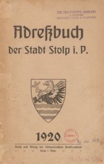 Adreβbuch der Stadt Stolp i. P. 1920