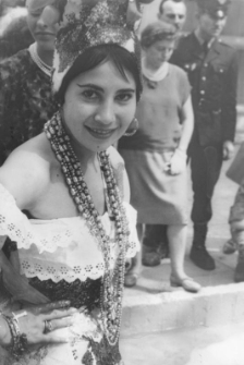 Dancer in an exotic outfit