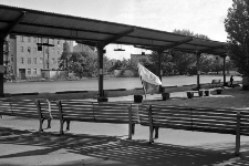 Plac manewrowy na dworcu PKS w Słupsku - strajk