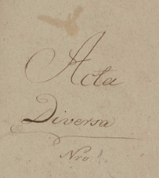 Acta Diversa