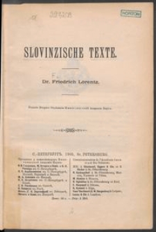 Slovinzische Texte