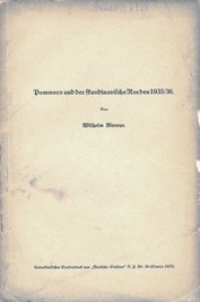 Pommern und die skandinavische Norden 1935/36