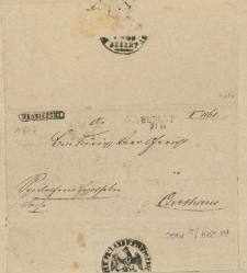 List napisany 19 listopada 1847 r., nadany w Kościerzynie 27 listopada