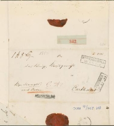 Pismo urzędowe nadane w Kwidzynie w 1859 r.