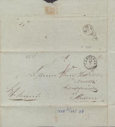 List nadany w Kartuzach w 1839 r.