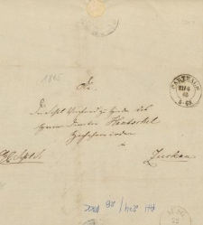 Przesyłka sądowa z Kartuz z 1865 r.