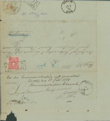 List nadany w Kartuzach 16 lipca 1879 r.
