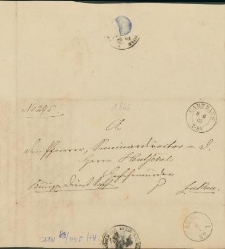 Przesyłka z kartuskiego sądu nadana w 1865 r.