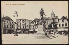 Rynek i pomnik Bl&uuml;chera w Stolpie