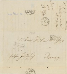 Przesyłka sądowa nadana w Kartuzach 13 czerwca 1862 r.