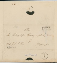 Przesyłka z sądu w Kartuzach nadana 1 lutego 1861 r.