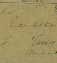 Koperta nadana w Gdańsku 17 stycznia 1896 r. do adresata w Gdańsku