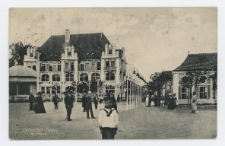Black and white postcard "Baltic resort Sopot. Spa House. Guest House"