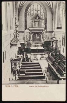 Wnętrze kościoła zamkowego w Stolpie