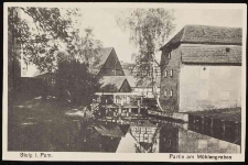 Castle mill and millstream in Stolp