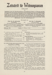 Construction journal with architectural projectfor a housing colony on what is now Plac Rybak&oacute;w in Sopot "Magazinefor Housing