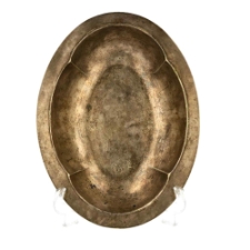 Owalna patera z czterema wcięciami, głęboka, na dnie punca Kasino Hotel Zoppot