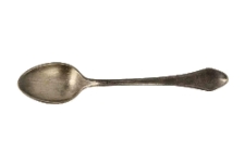 Mała łyżeczka do herbaty z napisem Kasino-Hotel Zoppot z kompletu sztućc&oacute;w Kasino-Hotel Zoppot