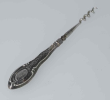 Steel corkscrew with MG monogram