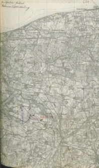Wycinek mapy topograficznej fragmentu powiatu kołobrzesko-karlińskiego