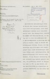 Pismo Preußisches Hafenbauamt do prezydenta rejencji koszalińskiej z 6.05.1931