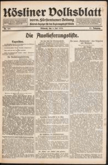 Kösliner Volksblatt [1919-07] Nr. 157