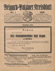 Belgard-Polziner Kreisblatt 1930