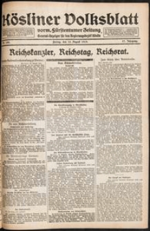 Kösliner Volksblatt [1919-08] Nr. 189
