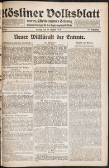 Kösliner Volksblatt [1919-08] Nr. 201