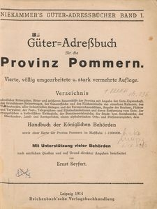 Gϋter-Adre&beta;buch fϋr die Provinz Pommern