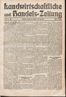 Landwirtschaftliche und Handels-Zeitung Nr. 41/1911