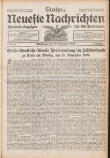 Stolper Neueste Nachrichten Nr. 46/1909