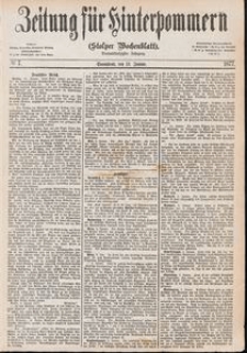 Zeitung f&uuml;r Hinterpommern (Stolper Wochenblatt) Nr. 7/1877