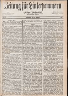 Zeitung f&uuml;r Hinterpommern (Stolper Wochenblatt) Nr. 23/1877