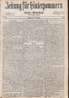Zeitung f&uuml;r Hinterpommern (Stolper Wochenblatt) Nr. 24/1877