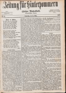 Zeitung f&uuml;r Hinterpommern (Stolper Wochenblatt) Nr. 46/1877