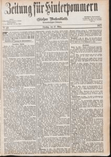 Zeitung f&uuml;r Hinterpommern (Stolper Wochenblatt) Nr. 49/1877