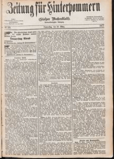 Zeitung f&uuml;r Hinterpommern (Stolper Wochenblatt) Nr. 50/1877