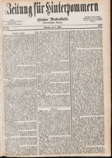 Zeitung f&uuml;r Hinterpommern (Stolper Wochenblatt) Nr. 55/1877
