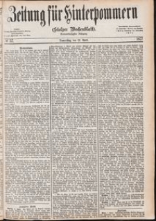 Zeitung f&uuml;r Hinterpommern (Stolper Wochenblatt) Nr. 57/1877