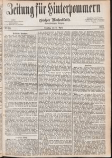 Zeitung f&uuml;r Hinterpommern (Stolper Wochenblatt) Nr. 60/1877