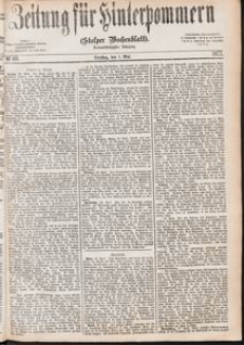 Zeitung f&uuml;r Hinterpommern (Stolper Wochenblatt) Nr. 68/1877